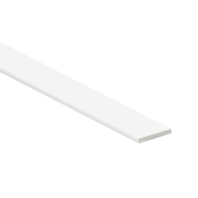 Plat laqué Blanc RAL 9016  25 X 3 MM - Longueur 3m